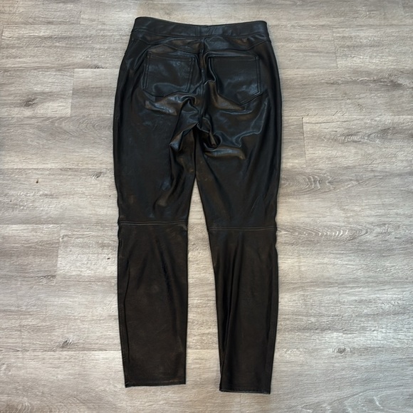 Spanx Faux Leather Like Ankle Skinny Pants Women’s M Black Brown - Picture 6 of 9